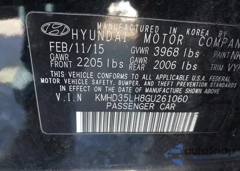 2016 Hyundai Elantra Gt from USA, damaged, VIN KMHD35LH8GU261060